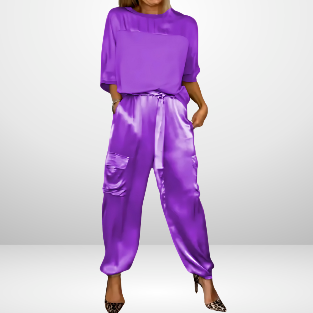 2-delige dames lounge set - trendy top en broek