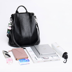 Dames leren rugzak - stijlvolle anti-diefstal tas voor dagelijks gebruik, chique ontwerp, praktisch & veilig