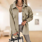 Stijlvolle blousejack met riem - veelzijdige damesouterwear