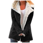 Damesjas met faux shearling voering - elegante wintercoat voor vrouwen