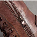 Dames veterbooties - trendy chunky hakken