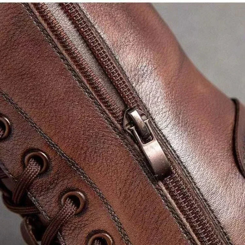 Dames veterbooties - trendy chunky hakken