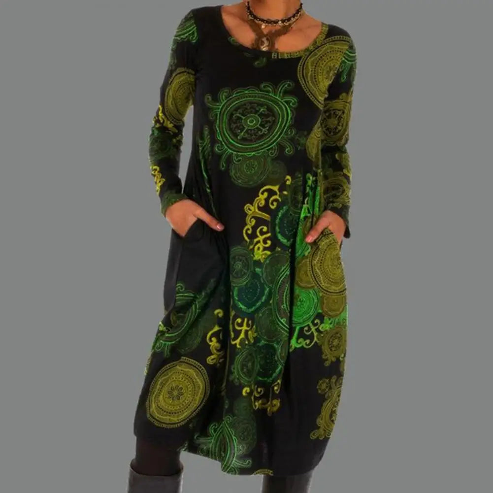 Bohemian maxi jurk - vintage casual jurk voor stijlvolle dames
