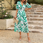 Maxi jurk - elegante dames jurk met bloemenprint