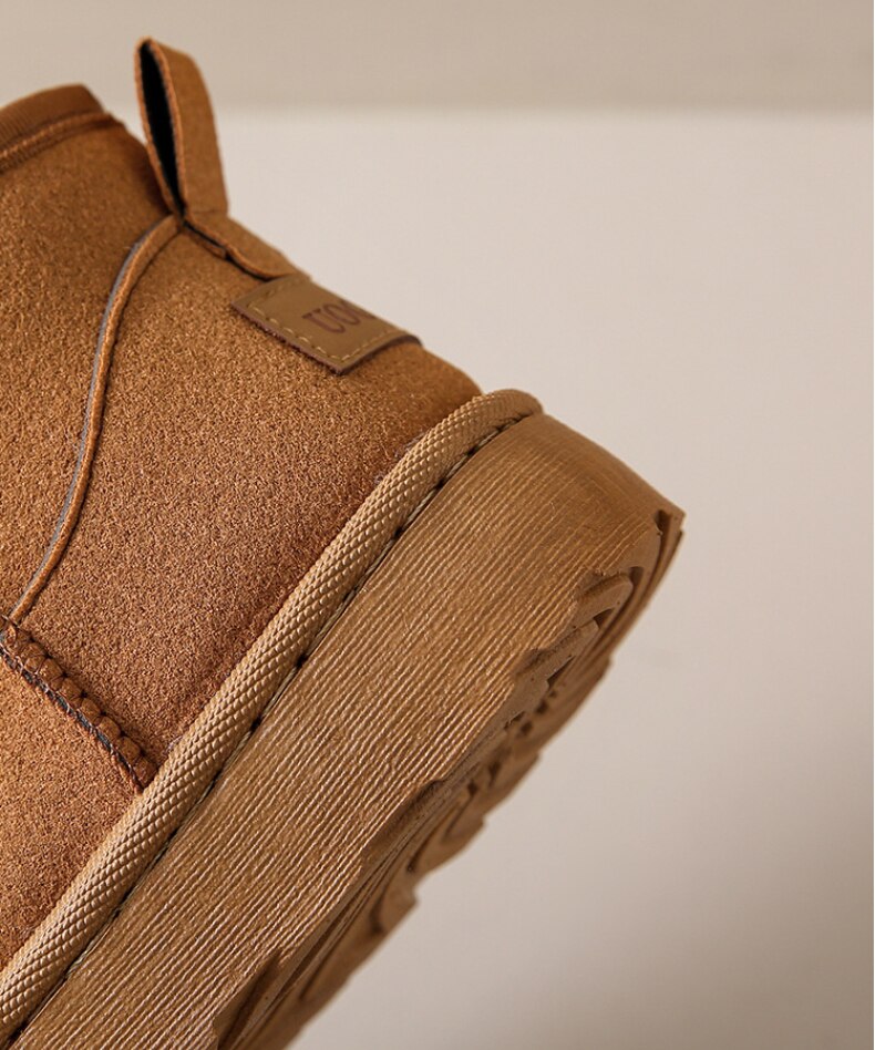 Gezellige dames enkelboots - zachte suède met bontvoering voor de winter