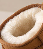 Gezellige dames enkelboots - zachte suède met bontvoering voor de winter