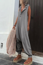 Dames jumpsuit met relaxte pasvorm - zachte stof casual wear