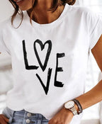 Dames losse fit t-shirt casual stijl wit - veelzijdige everyday top voor vrouwen