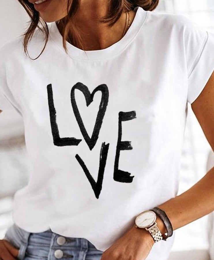 Dames losse fit t-shirt casual stijl wit - veelzijdige everyday top voor vrouwen