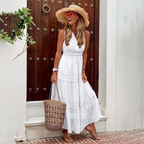 Dames boho maxi jurk met tiered ontwerp - lichte casual zomerjurk