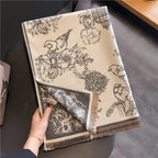 Pashmina-sjaal - elegante sjaal met bloemenpatroon voor dames - Bakkermode.nl