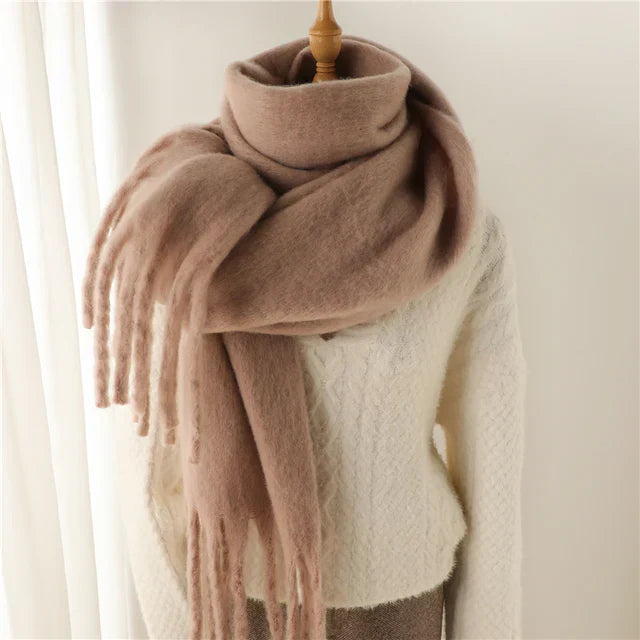 Luxe oversized sjaal - zachte wollen dames wrap - Bakkermode.nl