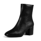 Dames enkelboots - stijlvolle mid-hak - zijrits - stretchy pasvorm - casual schoeisel