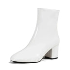 Dames enkelboots - stijlvolle mid-hak - zijrits - stretchy pasvorm - casual schoeisel