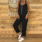 Dames casual jumpsuit - stijlvolle linnen dungaree voor dagelijkse ontspanning