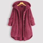 Fleece hooded cardigan - knusse dames winterjas - Bakkermode.nl