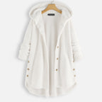 Fleece hooded cardigan - knusse dames winterjas - Bakkermode.nl