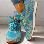 Dames sparkling sneakers - trendy en gezellige sportschoenen