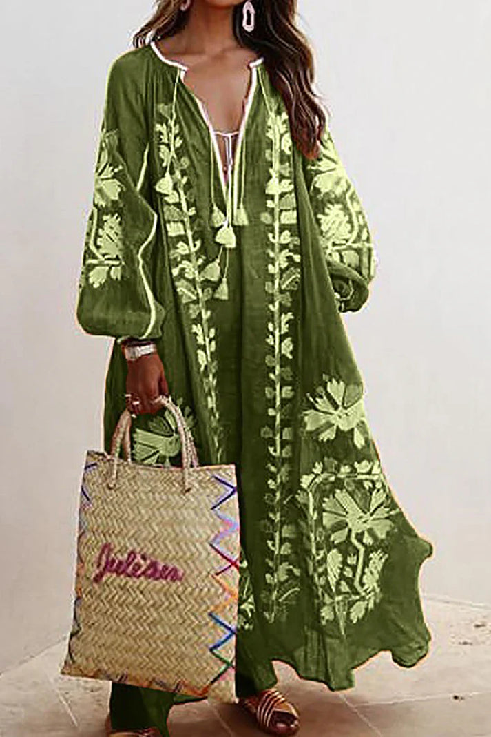 Dames casual jurk in flowy boho stijl - stijlvolle bloemenprint voor zomerse uitjes