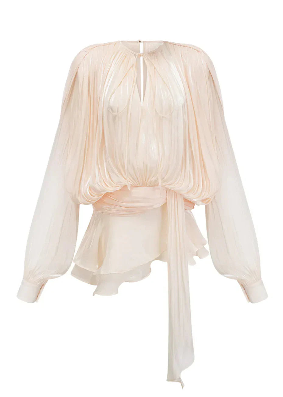 Vrouwen casual jurken: verfijnde geplooide mini jurk in beige - elegante avondoutfit