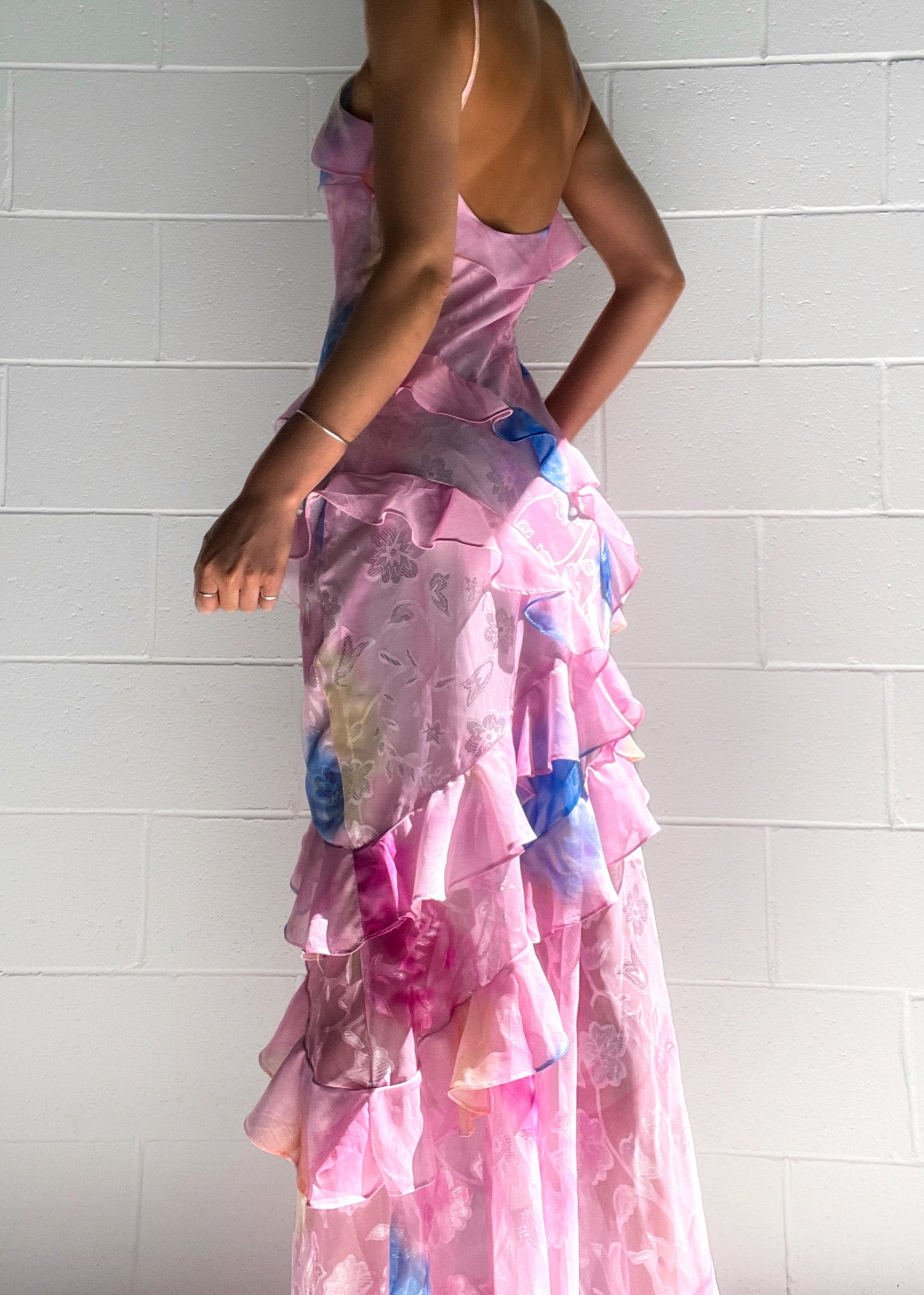 Casual maxi jurk voor vrouwen met elegante rimpelingen in roze fairy - zomerkleding voor speciale gelegenheden