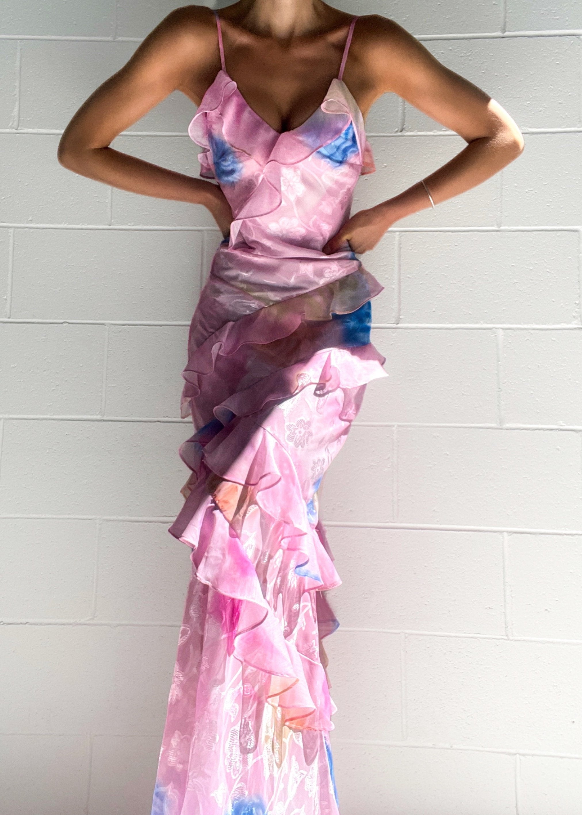 Casual maxi jurk voor vrouwen met elegante rimpelingen in roze fairy - zomerkleding voor speciale gelegenheden