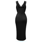 Dames casual wikkeljurk - gezellige midi jurk voor speciale gelegenheden, flatterende pasvorm in veelzijdige stijl