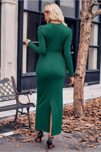 Dames casual wikkeljurk - elegante lange mouwen voor speciale gelegenheden