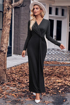 Dames casual wikkeljurk - elegante lange mouwen voor speciale gelegenheden