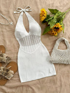 Dames crochet cover-up jurk - lichte strandmode voor ontspannen dagen