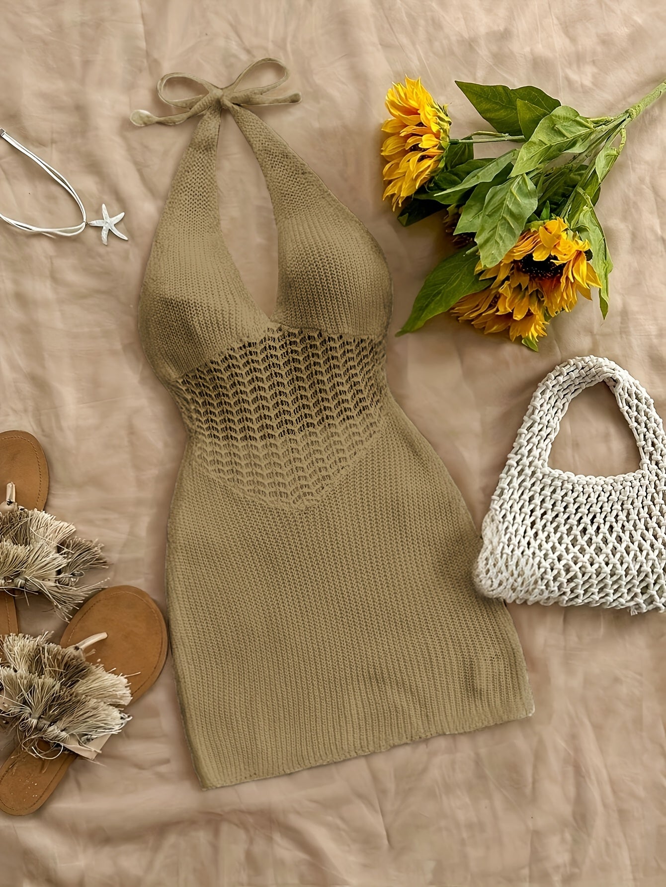 Dames crochet cover-up jurk - lichte strandmode voor ontspannen dagen