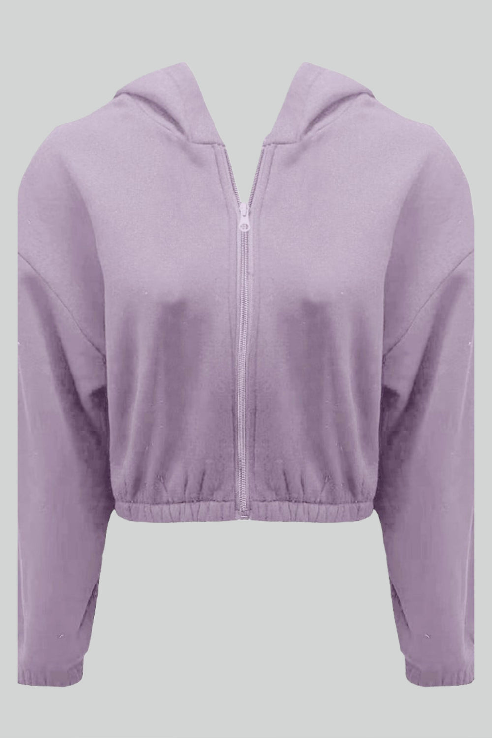 Dames cropped hoodie trendy met rits - casual dagelijkse kleding, zachte stof