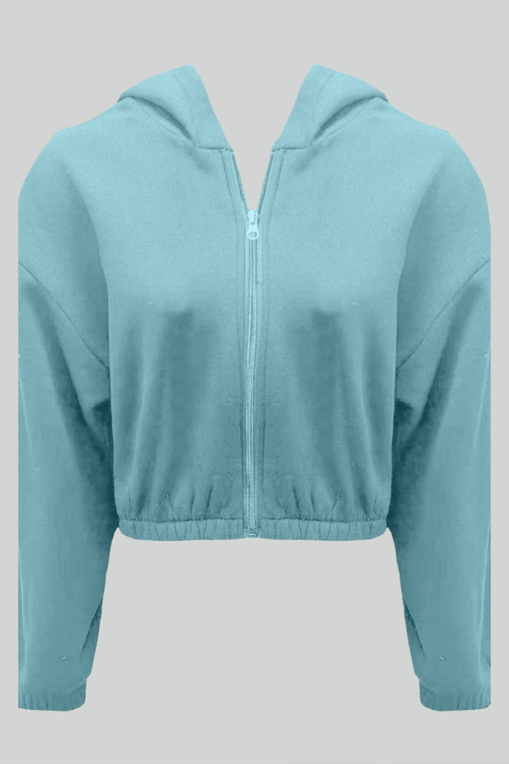 Dames cropped hoodie trendy met rits - casual dagelijkse kleding, zachte stof