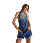 Dames denim tuinbroek - klassieke casual stijl voor dagelijks gebruik - relaxed fit, zachte denim overalls