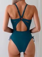 Dames hoge taille éénstuk badpak - stijlvolle elegante zwemkleding voor strand en zwembad