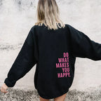 Dames hoodie van zachte katoen - casual outfit met inspirerende boodschap voor elke dag