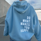 Dames hoodie van zachte katoen - casual outfit met inspirerende boodschap voor elke dag