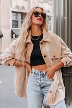 Dames buitenjas oversized fleece top - zachte warme laag voor casual draagmomenten