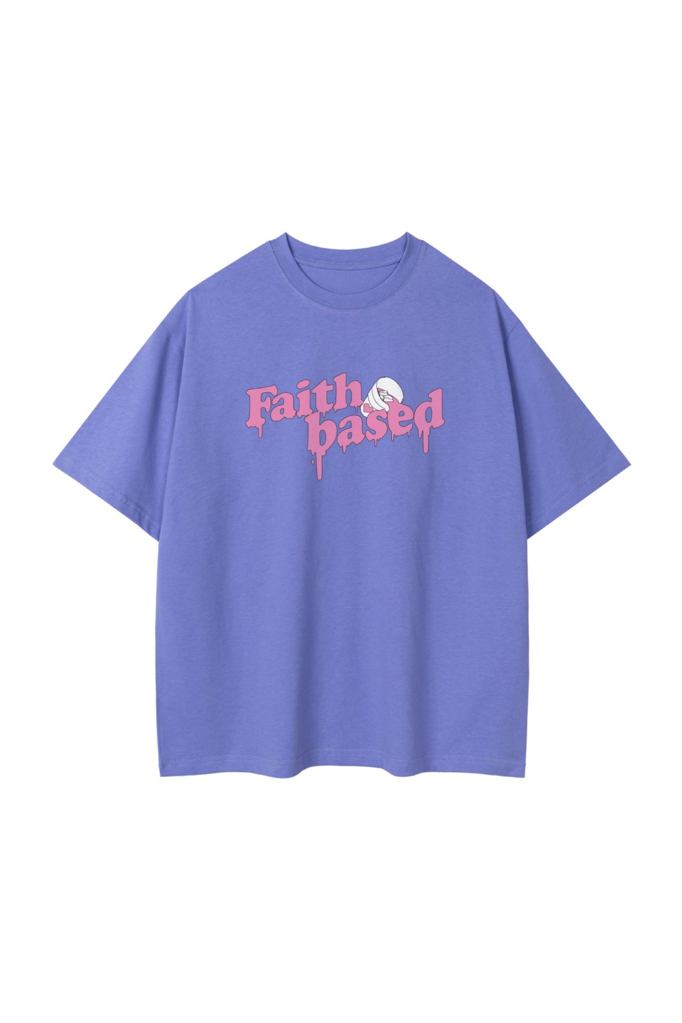 Dames oversized t-shirt - relaxte fit met faith-based grafische print voor dagelijkse casual stijl