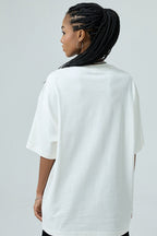 Dames oversized t-shirt - relaxte fit met faith-based grafische print voor dagelijkse casual stijl