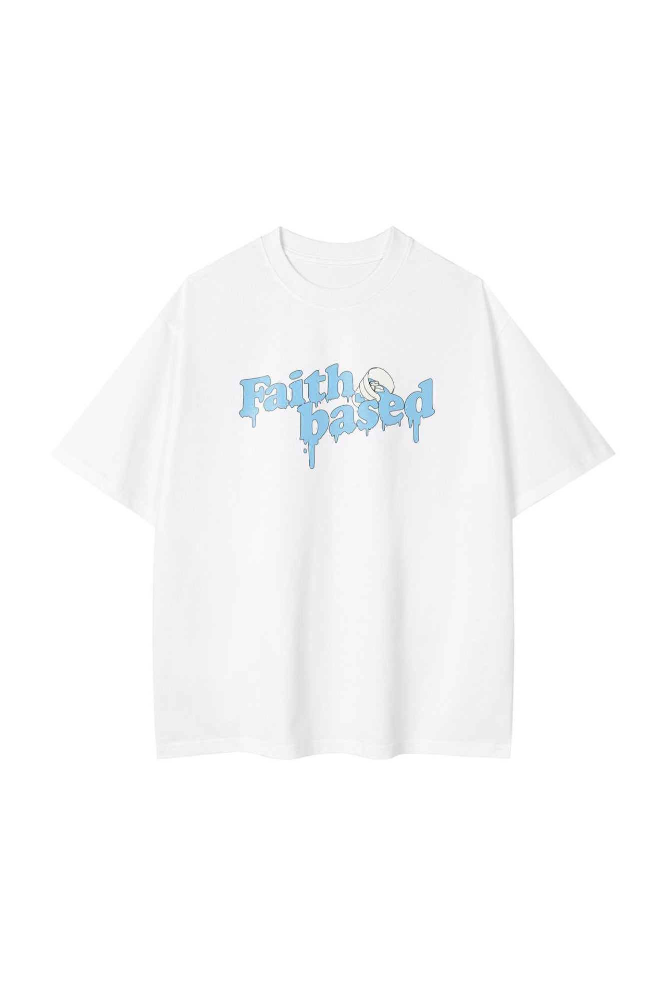 Dames oversized t-shirt - relaxte fit met faith-based grafische print voor dagelijkse casual stijl