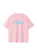 Dames oversized t-shirt - relaxte fit met faith-based grafische print voor dagelijkse casual stijl