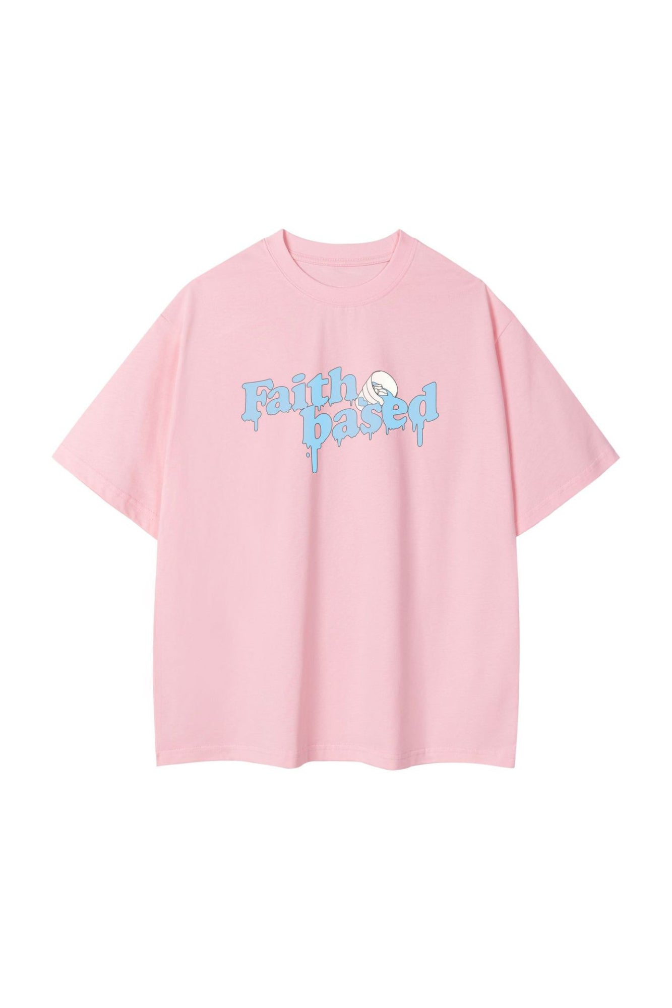 Dames oversized t-shirt - relaxte fit met faith-based grafische print voor dagelijkse casual stijl