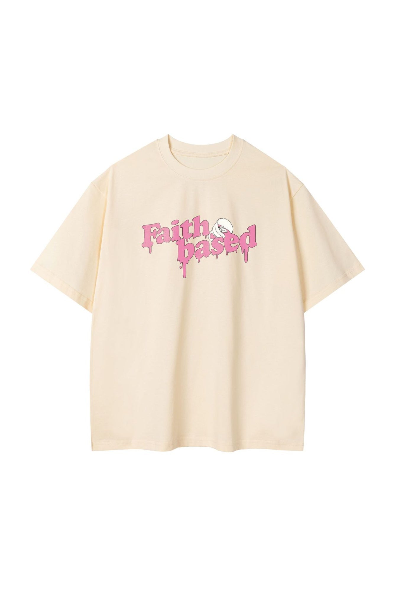 Dames oversized t-shirt - relaxte fit met faith-based grafische print voor dagelijkse casual stijl