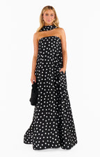 Dames polka dot avondjurk - elegante tube design voor formele evenementen