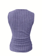 Dames ribbel mouwloos topje - veelzijdige zomerlooks voor casual outfits