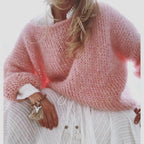 Dames trui zachte oversized chunky knit jumper - comfy knitwear voor casual dagelijks gebruik