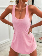 Dames top - zachte mouwloze tank voor casual uitjes - lichtgewicht en veelzijdige stijl