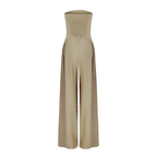 Dames wijde jumpsuit - stijlvolle avondkleding met chique strapless ontwerp voor formele gelegenheden