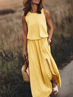 Dames maxi jurk met zakken - flatterend, vloeiend ontwerp voor casual zomerse uitjes